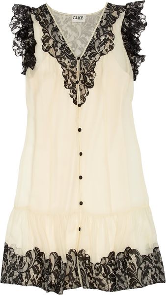 Alice By Temperley Vanita Lace and Silkchiffon Dress - Lyst