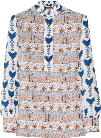 Duro Olowu Printed Silk Blouse - Lyst