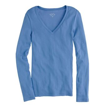 J.Crew Perfectfit Longsleeve Vneck Tee - Lyst