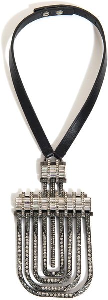 Lanvin Art Deco Crystal Necklace - Lyst