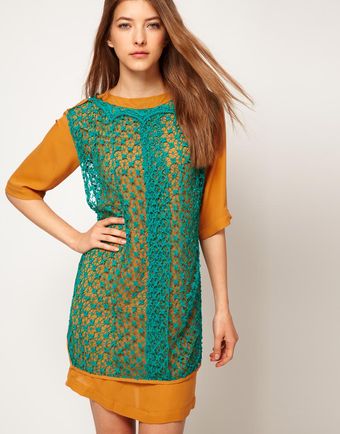 Sophia Kokosalaki Kore By Lace Front Layer Dress - Lyst
