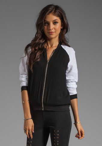 Style Stalker Parallel Universe Bomber Jacket in Blackwhite Floral - Lyst