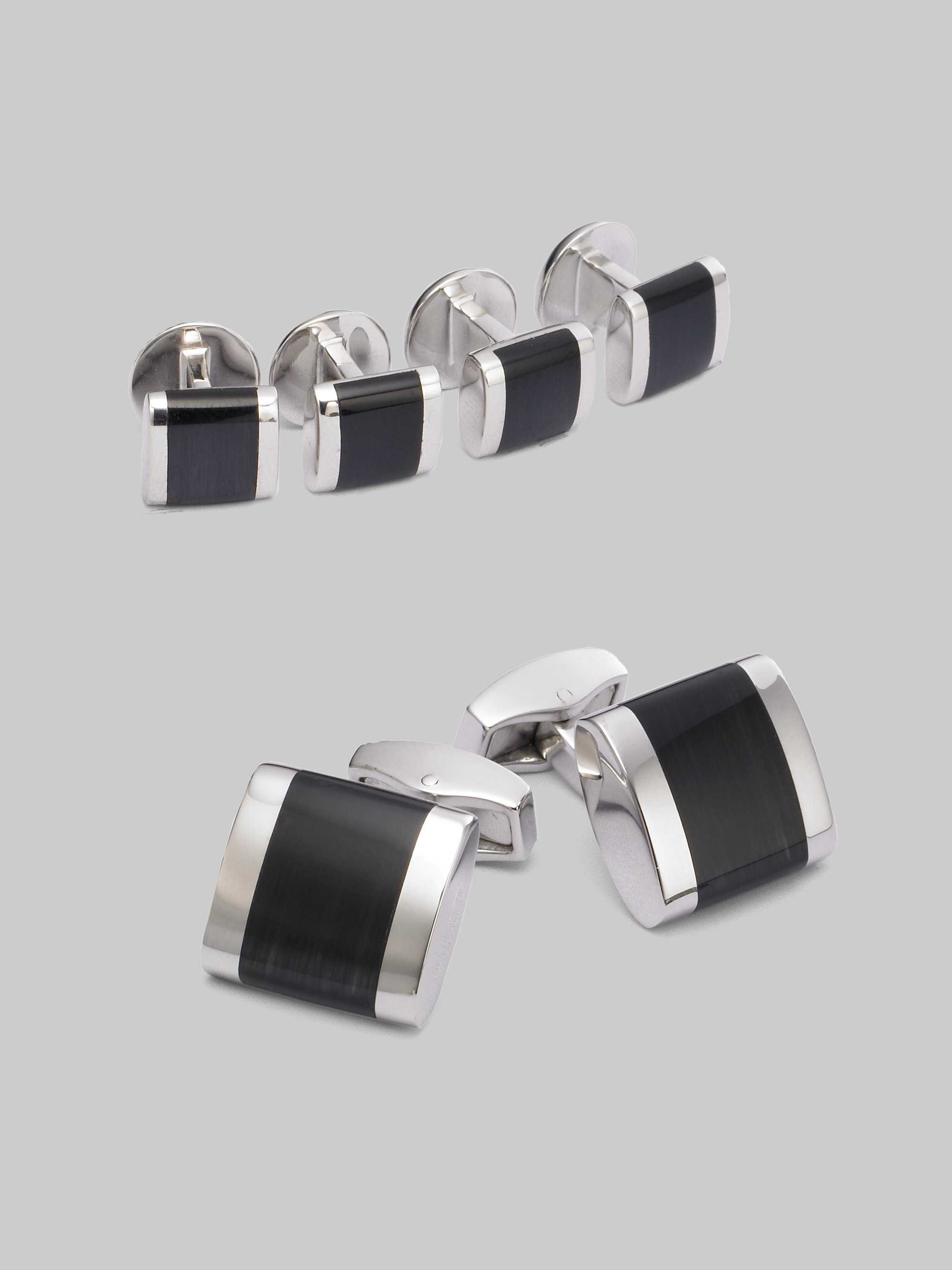 black cuff link shirt