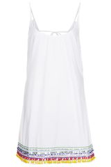 Topshop White Pom Pom Fringe Sundress