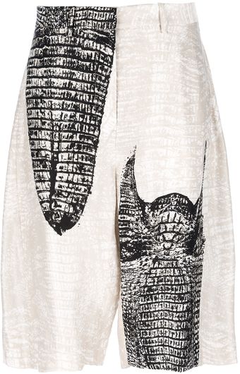 Acne Karma S Kroko Shorts - Lyst