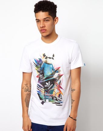 Adidas Originals Tshirt with Panda Print - Lyst