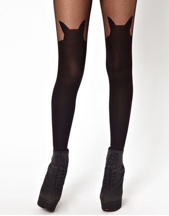 ASOS Collection Cat Suspender Tights - Lyst