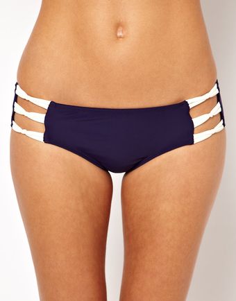 Asos Contrast Mini Knot Side Bikini Pant - Lyst