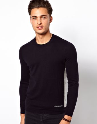 Calvin Klein Sweatshirt Cotton Crew Neck - Lyst