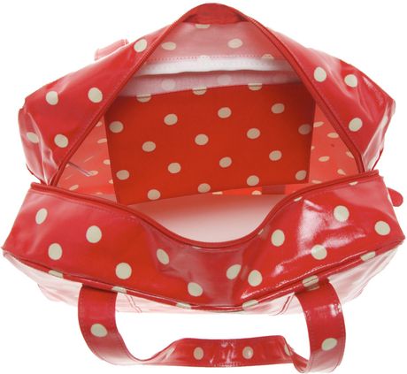 cath kidston red button spot bag