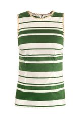 Dolce & Gabbana Raffia Edge Cotton Top