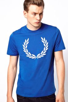 Fred Perry T-shirt with Laurel Print - Lyst