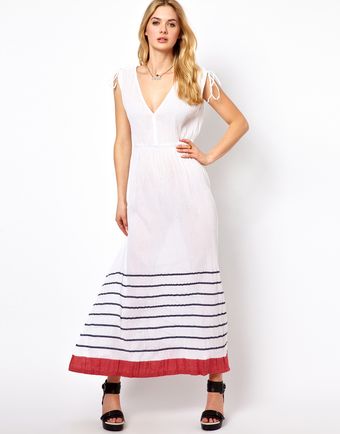 French Connection Sun Stripe Beach Maxi Dress - Lyst