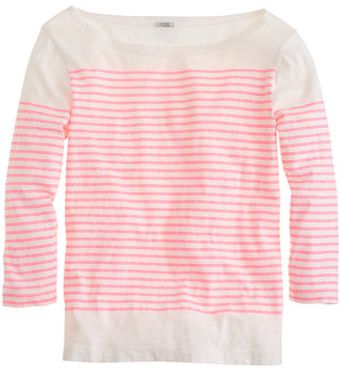 J.Crew Engineered stripe Boatneck Top - Lyst