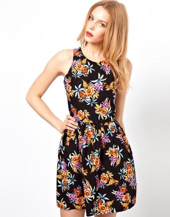 Love Floral Print Tulip Dress - Lyst