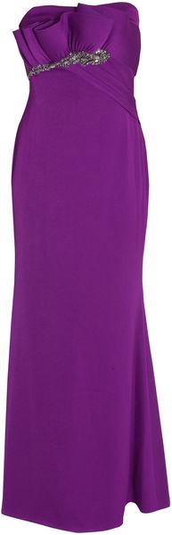 Notte By Marchesa Strapless Crepe Gown - Lyst