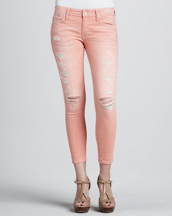 Sinclair Fisk Destroyed Cropped Jeans - Lyst
