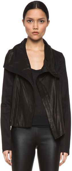 Vince Shawl Collar Leather Jacket - Lyst