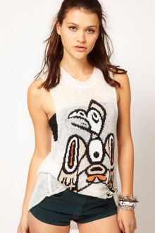 Wildfox White Label Almo Cutoff Trailer Tank Top - Lyst