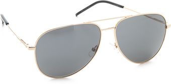 Yves Saint Laurent Classic Metal Aviator Sunglasses - Lyst