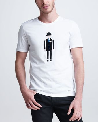 Burberry Prorsum Inessman Graphic Tee White - Lyst