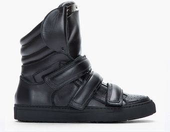 DSquared2 Black Leather Shin Guard Sneakers - Lyst