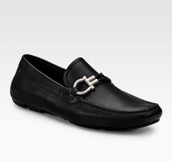 Ferragamo Six Ii Leather Moccasins - Lyst