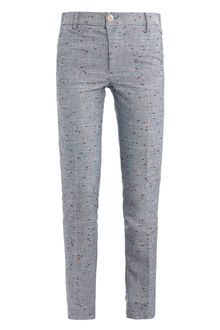 Julien David Woven Dot Cotton Tailored Trousers - Lyst