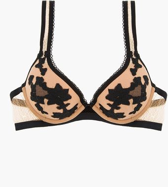 La Perla Black Floral Applique Lucia Bra - Lyst