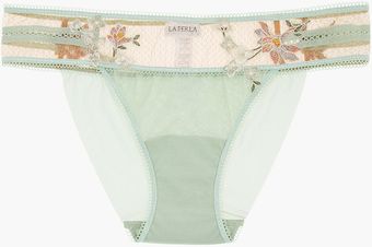 La Perla Mint Green Embroidered Lucia Bottoms - Lyst