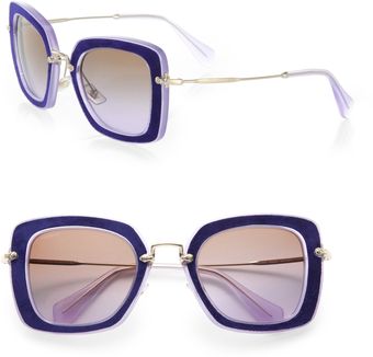 Miu Miu Square Catwalk Sunglasses - Lyst