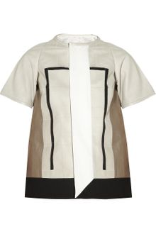 Rick Owens Paneled Leather Jacket - Lyst