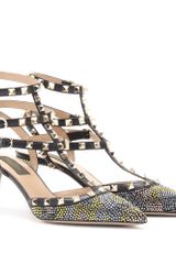 Valentino Rockstud Camouflage Kitten Heel Pumps