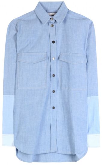 Victoria Beckham Mans Shirt Denim Blouse - Lyst