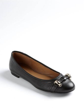Elie Tahari Roni Ballerina Leather Flats - Lyst