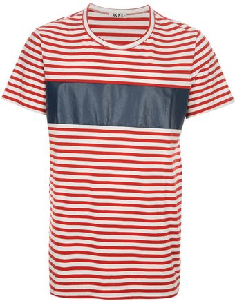 Acne Tricolour Striped Tshirt - Lyst