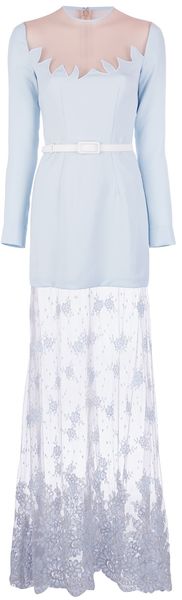 Alessandra Rich Semi Sheer Cut Out Dress - Lyst