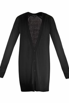 Alexander Wang Fine Gauge Cropped Back Cardigan - Lyst