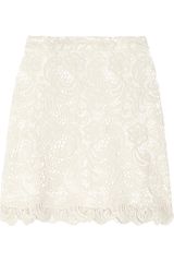 Alice + Olivia Lucia Cottonblend Lace Mini Skirt