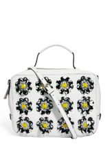 Asos Leather Across Body Bag with Flower Embellishment