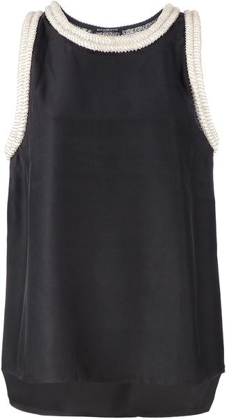 Balmain Embellished Trim Vest - Lyst