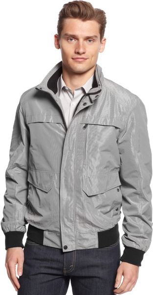 Calvin Klein Micro Check Bomber Jacket - Lyst