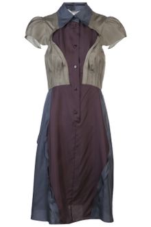 Carven Colorblocked Shirt Dress - Lyst