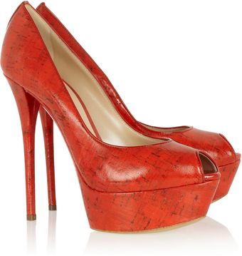 Casadei Algarve Corkeffect Canvas Platform Pumps - Lyst