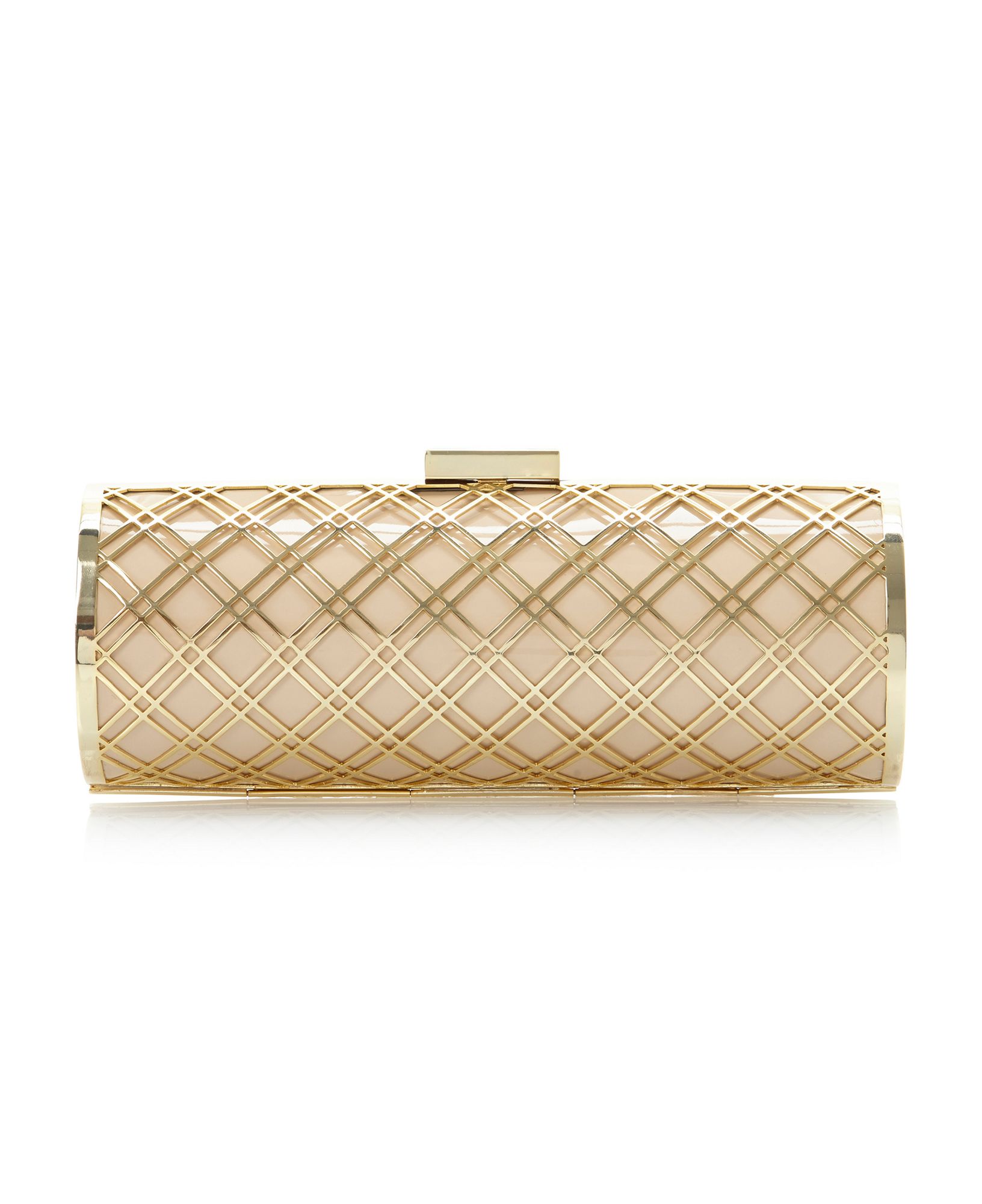 gold cage clutch