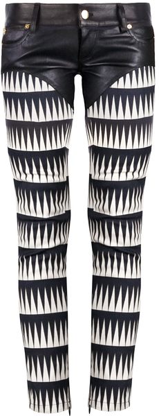 Fausto Puglisi Lambskin Panel Trouser - Lyst