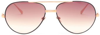 Gucci Brushed Metal Aviator Sunglasses - Lyst