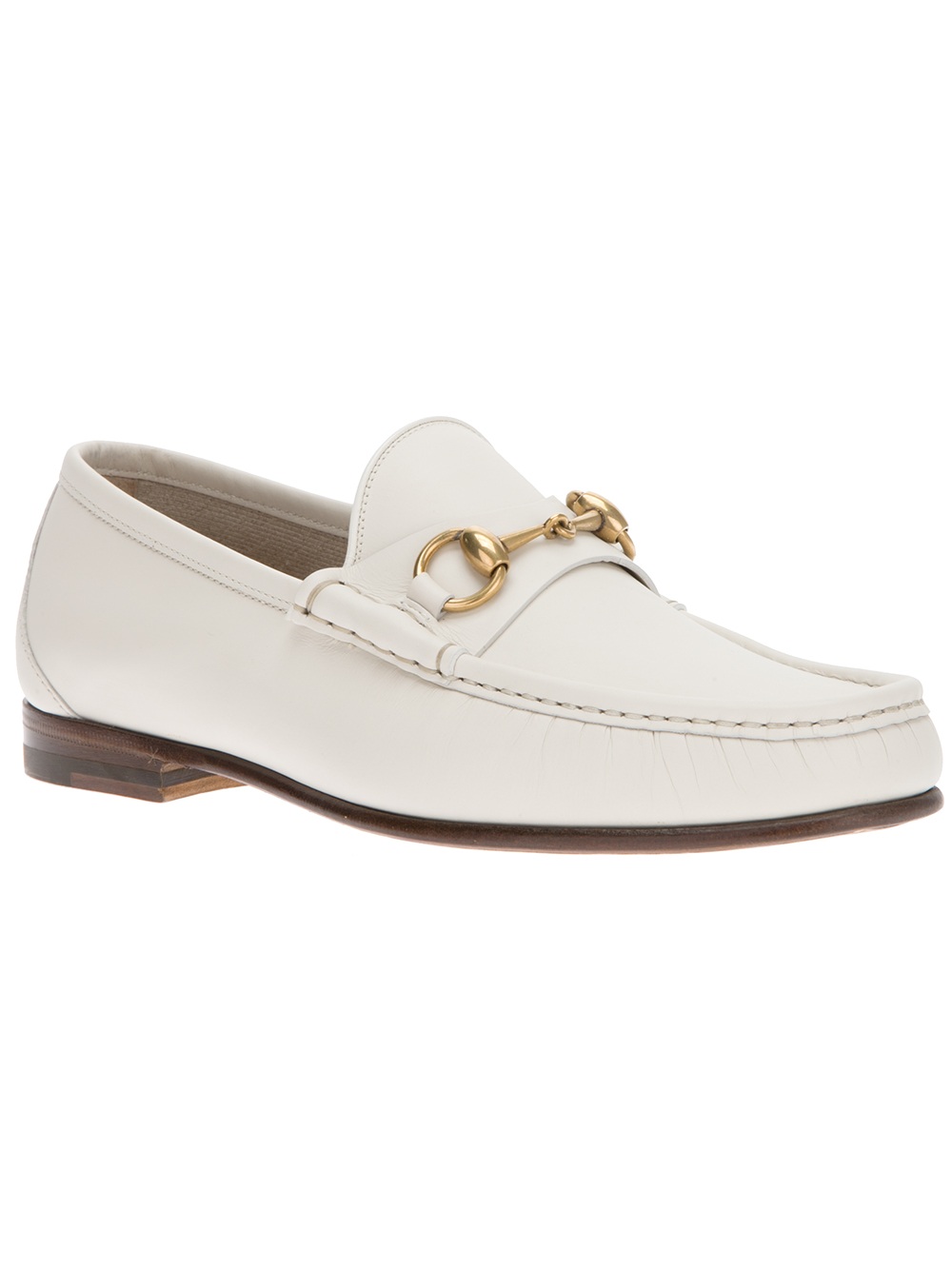 Gucci Stirrup Loafer in White for Men | Lyst