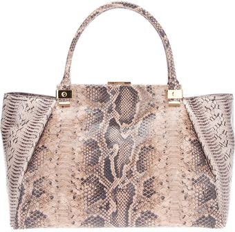 Lanvin Snakeskin Effect Tote - Lyst