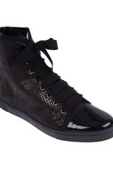 Lanvin Textured Hitop Sneaker